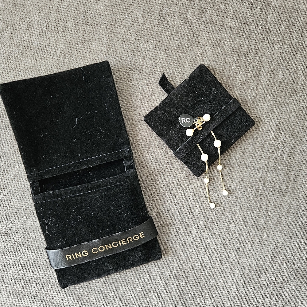 Ring Concierge Gold and Pearl Drop Earrings